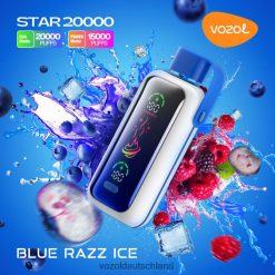 VOZOL Vape Berlin - VOZOL STAR 20000 4488J4 blaues Razz-Eis